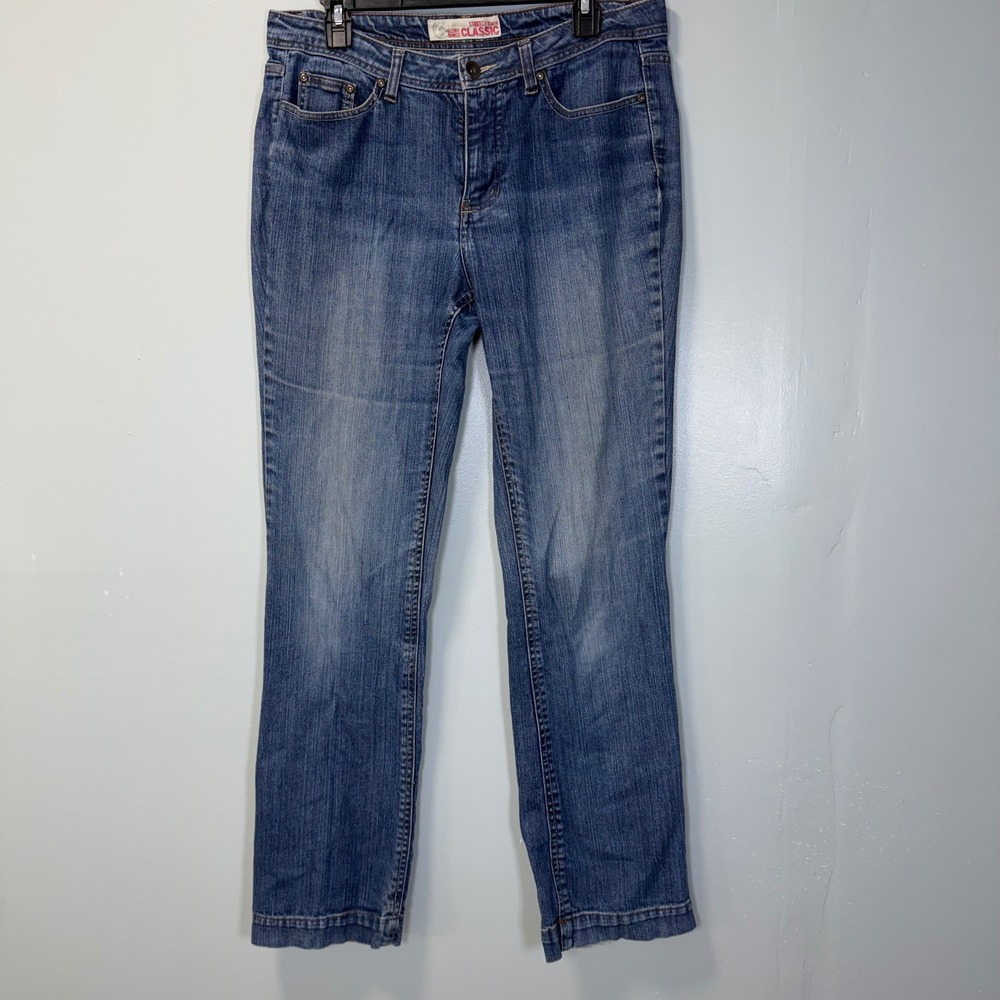 Faded Glory Stretch Flare Classic Jeans Azure Blue 10 Tall Y2K FGL07421